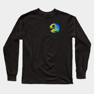 Great wave - rising sunflower, small design Long Sleeve T-Shirt